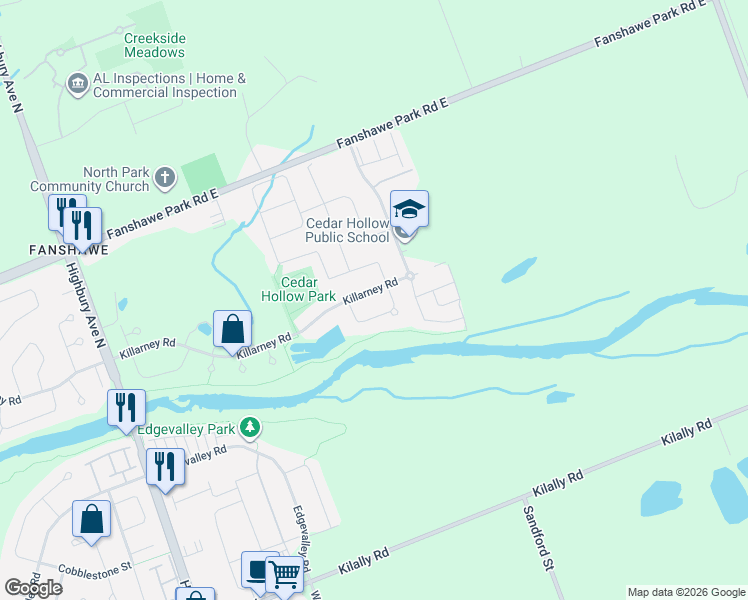 map of restaurants, bars, coffee shops, grocery stores, and more near in London