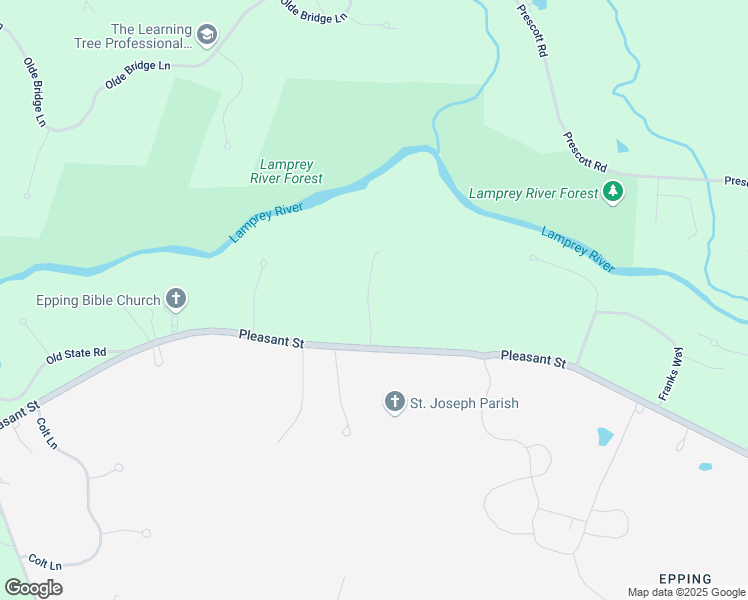 map of restaurants, bars, coffee shops, grocery stores, and more near 11 Overlook Drive in Epping