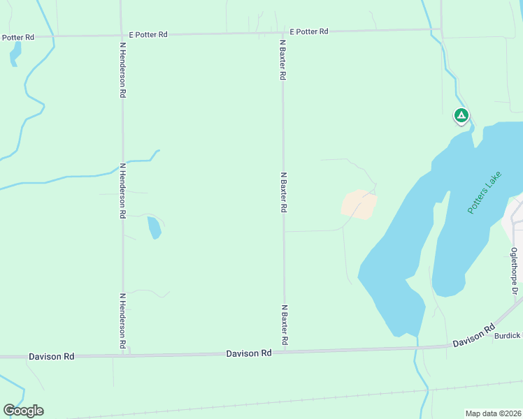 map of restaurants, bars, coffee shops, grocery stores, and more near 2227 North Baxter Road in Davison