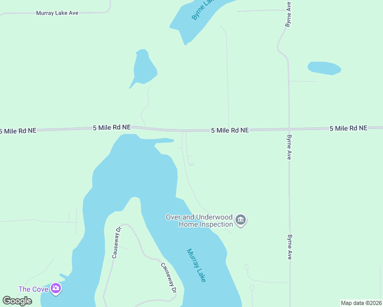 map of restaurants, bars, coffee shops, grocery stores, and more near 11866 5 Mile Road Northeast in Lowell