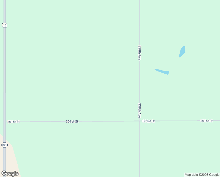 map of restaurants, bars, coffee shops, grocery stores, and more near 30077 338 Avenue in Gregory