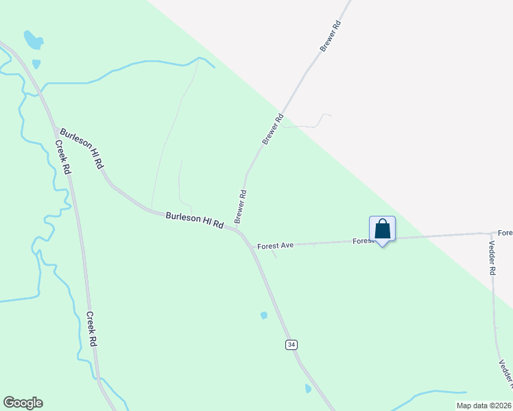map of restaurants, bars, coffee shops, grocery stores, and more near 1695 Brewer Road in Oneida