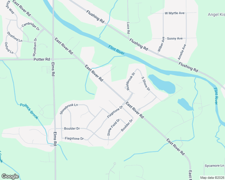 map of restaurants, bars, coffee shops, grocery stores, and more near 6551 E River Rd in Flushing