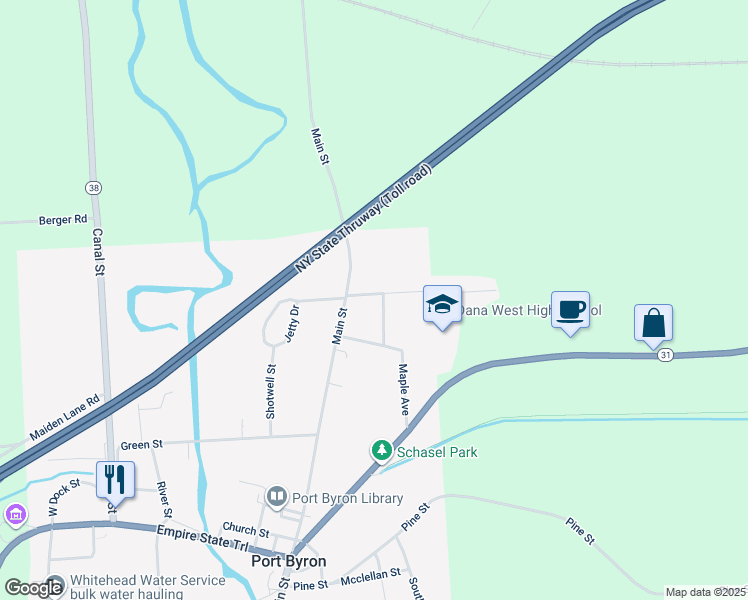 map of restaurants, bars, coffee shops, grocery stores, and more near 14 Nicholson Avenue in Port Byron