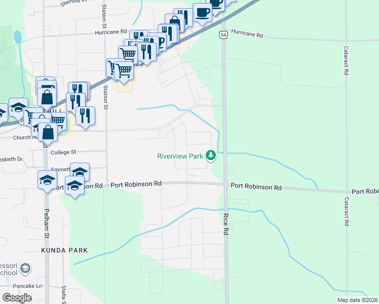 map of restaurants, bars, coffee shops, grocery stores, and more near 127 Lametti Drive in Pelham