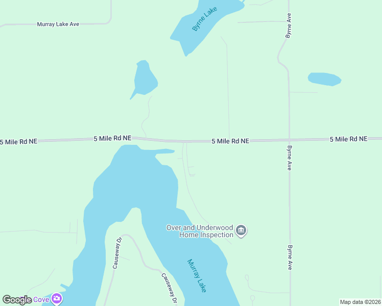 map of restaurants, bars, coffee shops, grocery stores, and more near 11866 5 Mile Road Northeast in Lowell