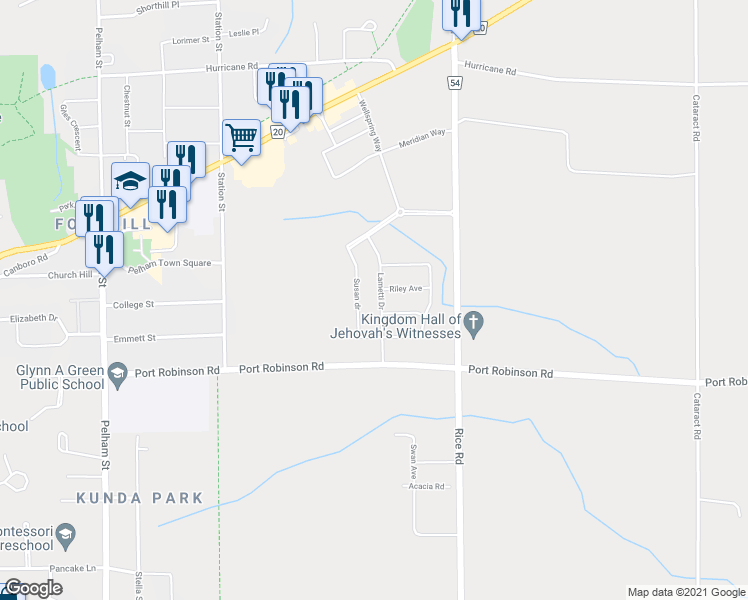 map of restaurants, bars, coffee shops, grocery stores, and more near 130 Lametti Drive in Pelham