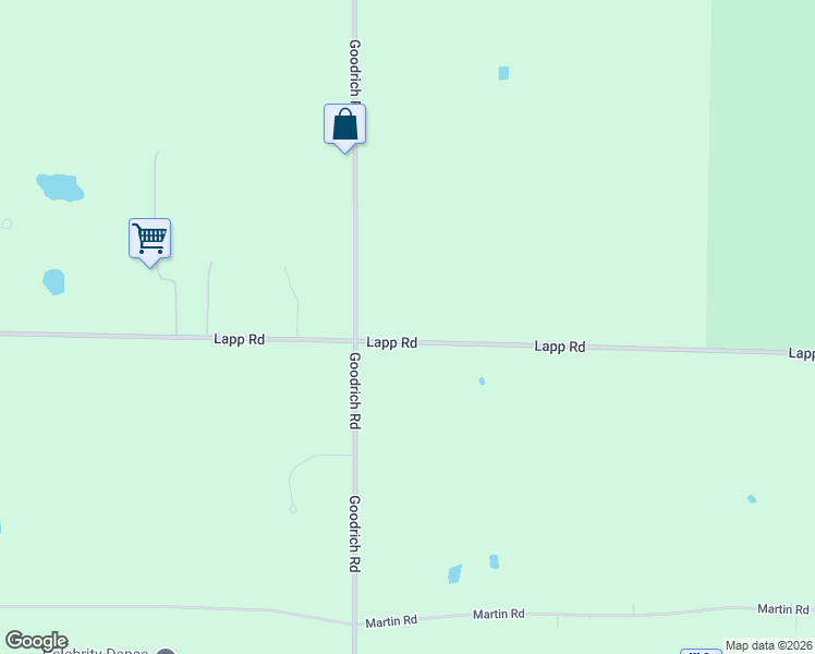 map of restaurants, bars, coffee shops, grocery stores, and more near 9560 Lapp Road in Clarence Center