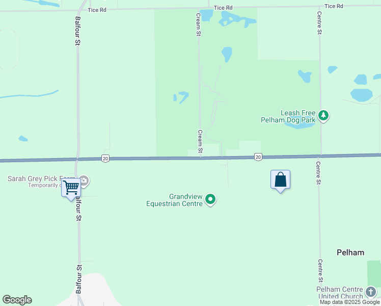 map of restaurants, bars, coffee shops, grocery stores, and more near 607 Highway 20 West in Pelham