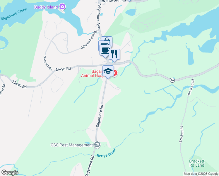 map of restaurants, bars, coffee shops, grocery stores, and more near 2 Stoneridge Drive in Rye