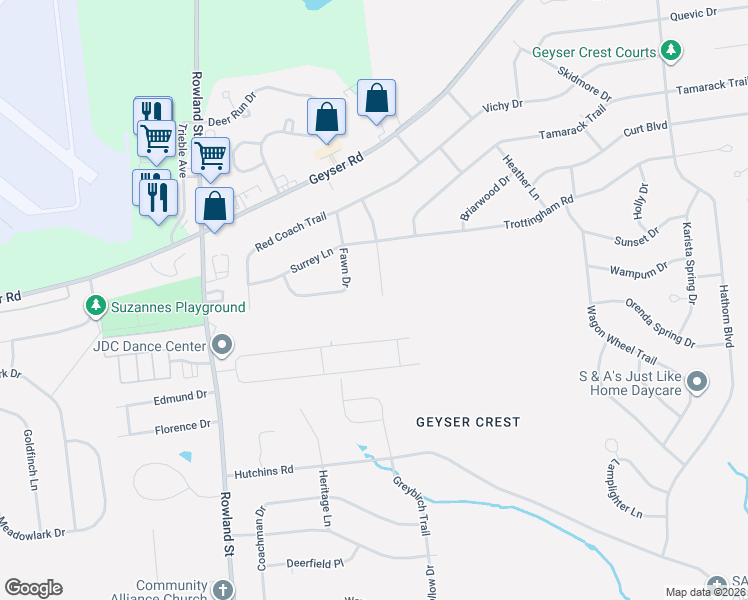 map of restaurants, bars, coffee shops, grocery stores, and more near 18 Fawn Drive in Ballston Spa