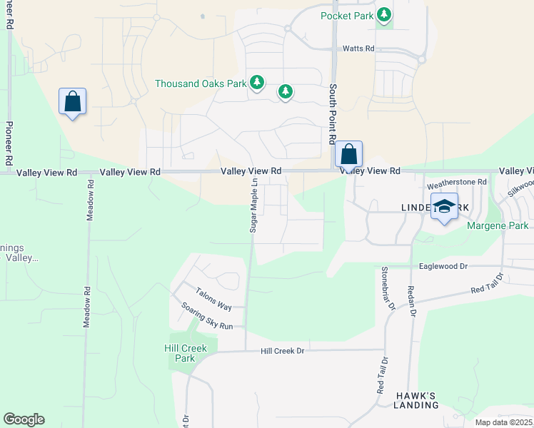map of restaurants, bars, coffee shops, grocery stores, and more near 9614 Red Forest Lane in Verona
