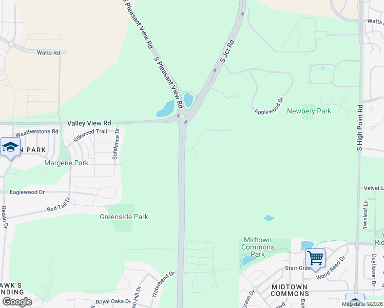 map of restaurants, bars, coffee shops, grocery stores, and more near 1006 South View Road in Madison