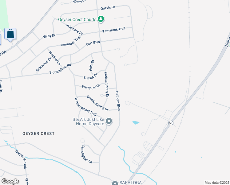 map of restaurants, bars, coffee shops, grocery stores, and more near 75 Hathorn Boulevard in Saratoga Springs