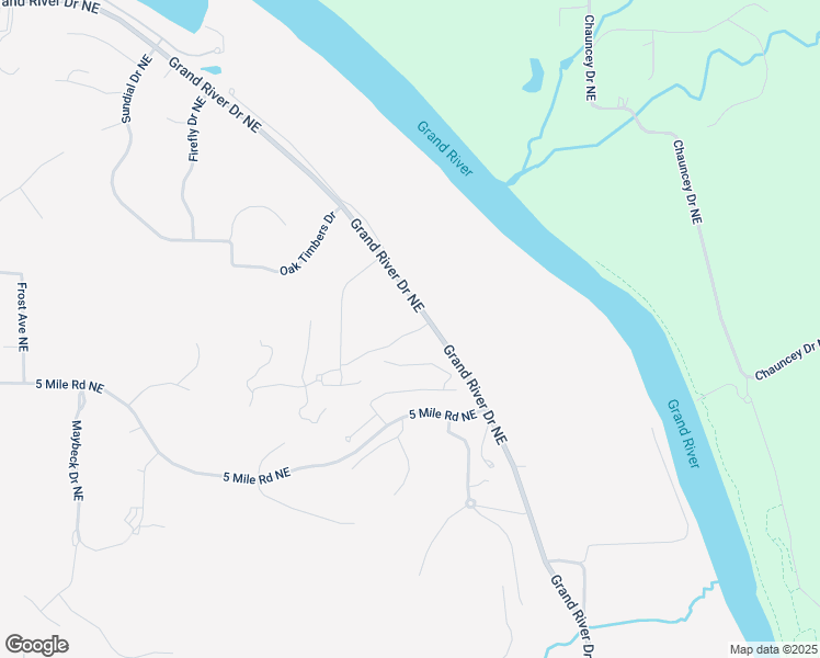 map of restaurants, bars, coffee shops, grocery stores, and more near 4603 Grand River Drive Northeast in Grand Rapids