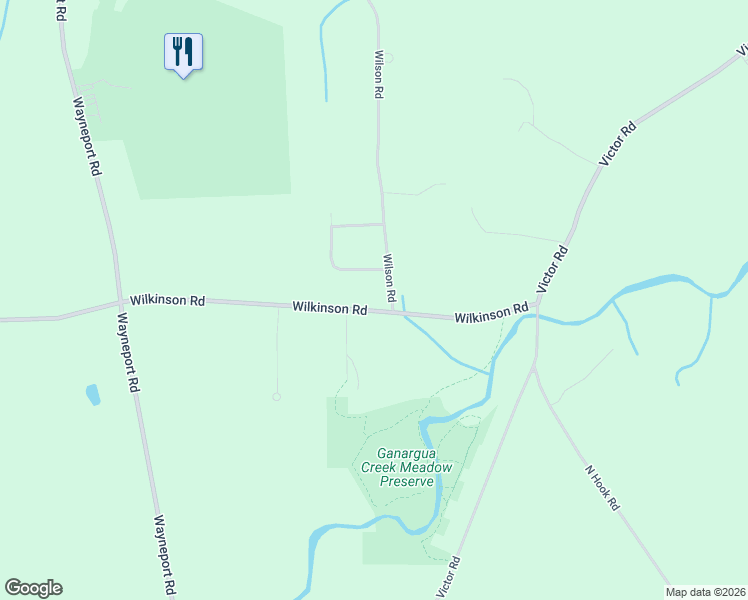 map of restaurants, bars, coffee shops, grocery stores, and more near 609 Wilkinson Road in Macedon