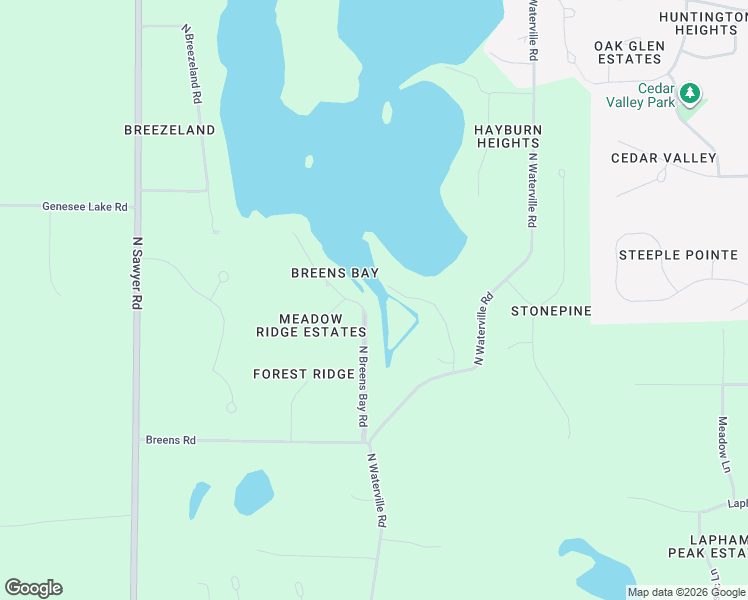 map of restaurants, bars, coffee shops, grocery stores, and more near 1004 North Breens Bay Road in Oconomowoc
