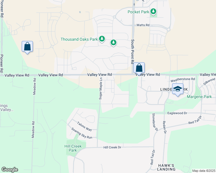 map of restaurants, bars, coffee shops, grocery stores, and more near 9614 Red Forest Lane in Verona