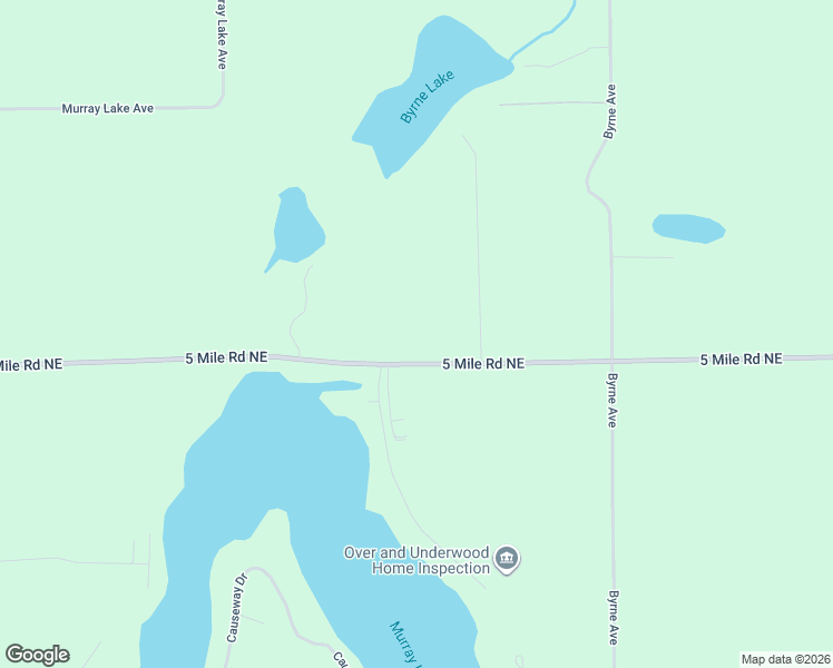 map of restaurants, bars, coffee shops, grocery stores, and more near 11917 5 Mile Road Northeast in Lowell