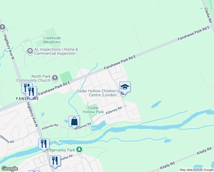 map of restaurants, bars, coffee shops, grocery stores, and more near 691 Guiness Way in London