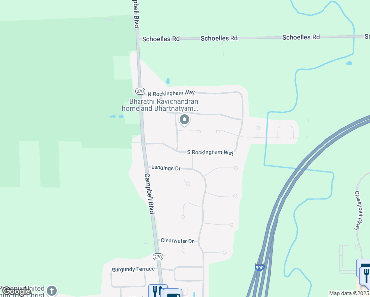 map of restaurants, bars, coffee shops, grocery stores, and more near 78 South Rockingham Way in Buffalo