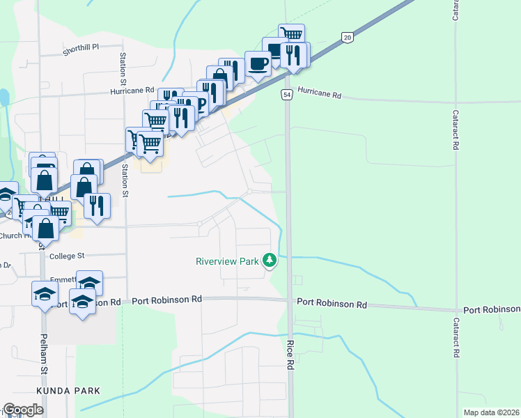 map of restaurants, bars, coffee shops, grocery stores, and more near 118 Summersides Boulevard in Pelham
