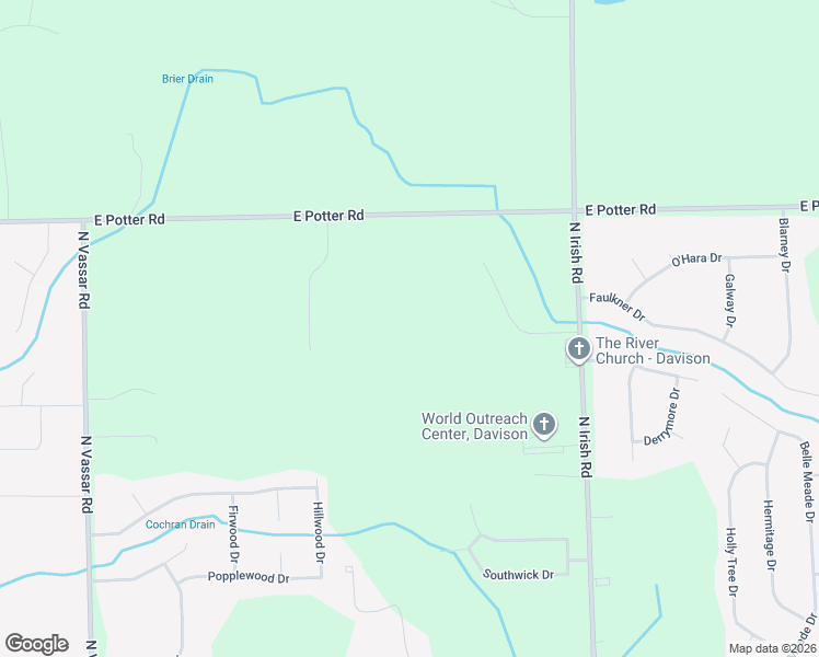 map of restaurants, bars, coffee shops, grocery stores, and more near 7334 East Potter Road in Davison