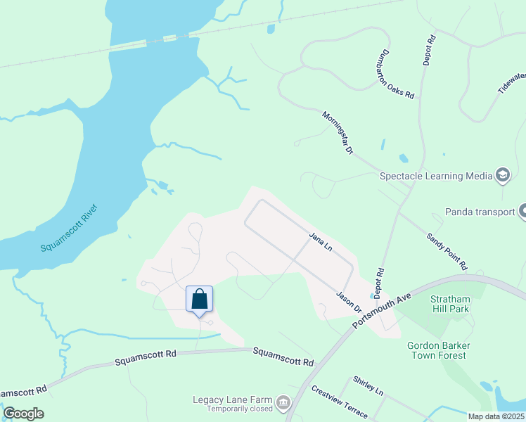 map of restaurants, bars, coffee shops, grocery stores, and more near 3 Linda Lane in Stratham
