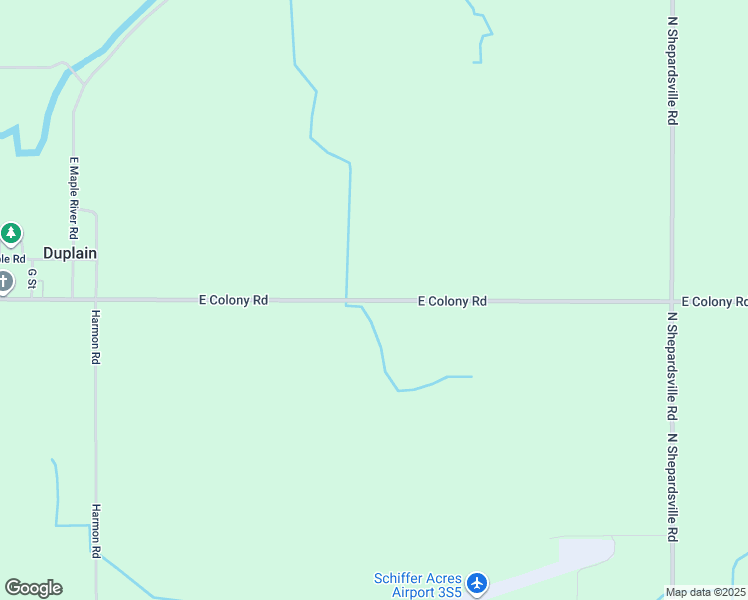 map of restaurants, bars, coffee shops, grocery stores, and more near East Colony Road in Clinton County