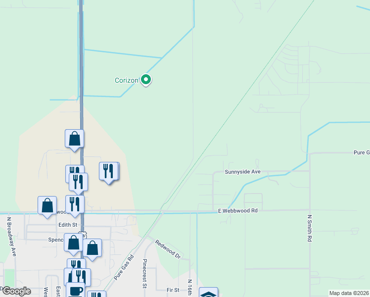 map of restaurants, bars, coffee shops, grocery stores, and more near in Riverton