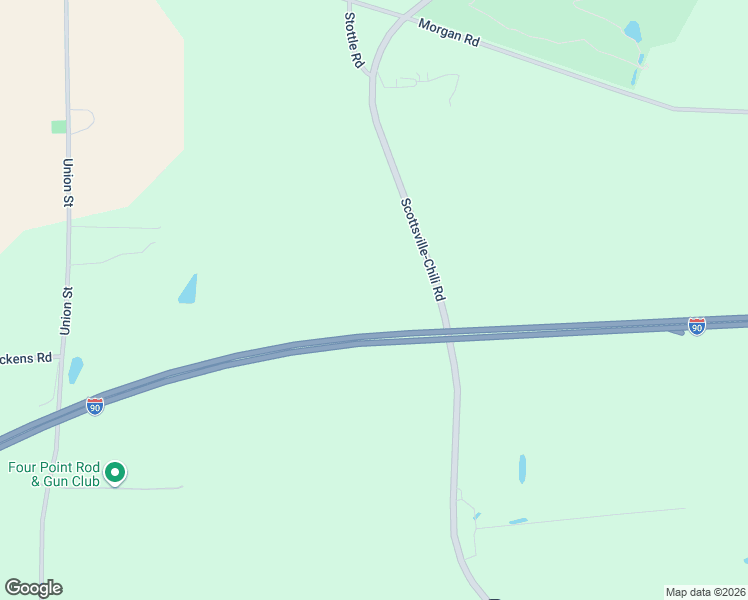 map of restaurants, bars, coffee shops, grocery stores, and more near 961 Scottsville-Chili Road in Scottsville