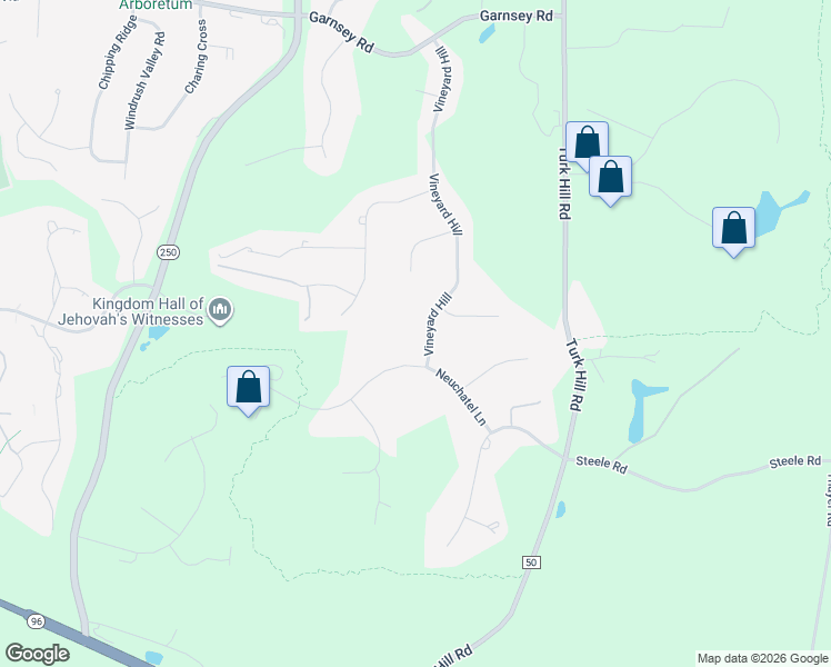 map of restaurants, bars, coffee shops, grocery stores, and more near 59 Vineyard Hill in Fairport