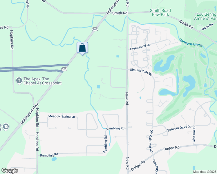 map of restaurants, bars, coffee shops, grocery stores, and more near 6 Gray Birch Ct in East Amherst