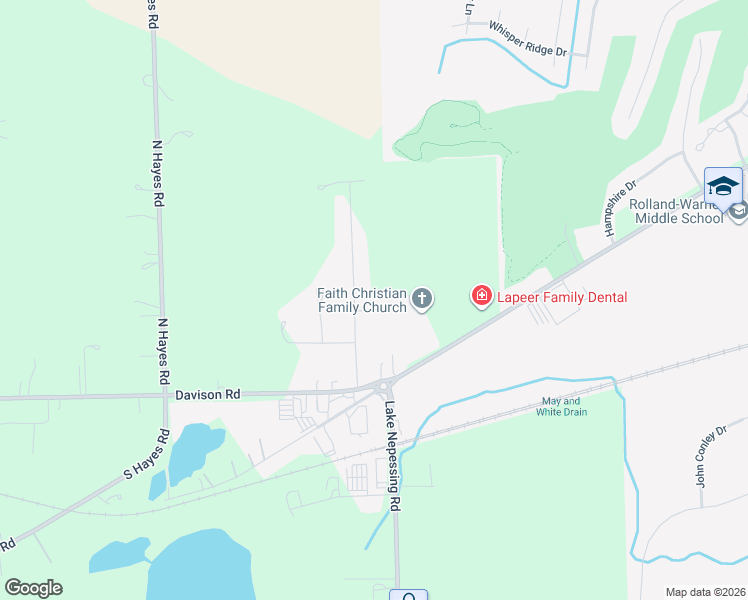 map of restaurants, bars, coffee shops, grocery stores, and more near 3526 Arlington Court in Lapeer