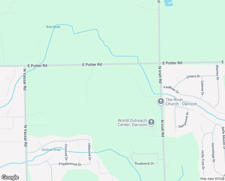 map of restaurants, bars, coffee shops, grocery stores, and more near 7334 East Potter Road in Davison