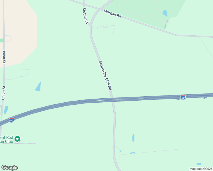 map of restaurants, bars, coffee shops, grocery stores, and more near 961 Scottsville-Chili Road in Scottsville
