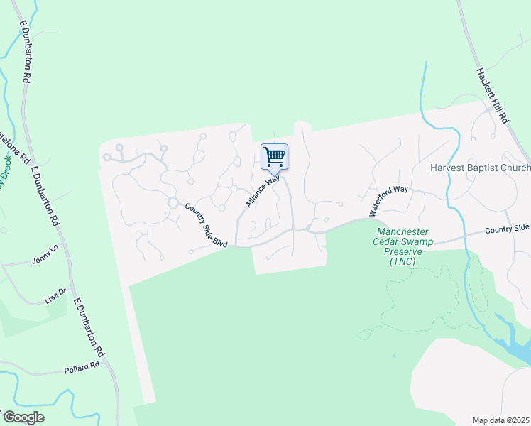 map of restaurants, bars, coffee shops, grocery stores, and more near 100 Alliance Way in Manchester