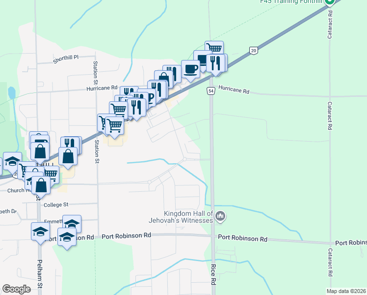 map of restaurants, bars, coffee shops, grocery stores, and more near 50 Wellspring Way in Pelham