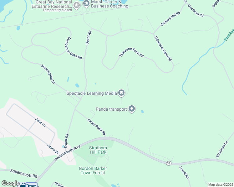 map of restaurants, bars, coffee shops, grocery stores, and more near 74 Glengarry Road in Stratham