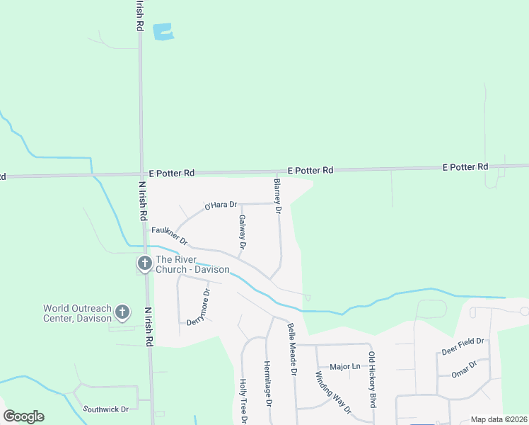 map of restaurants, bars, coffee shops, grocery stores, and more near 8212 O'Hara Dr in Davison