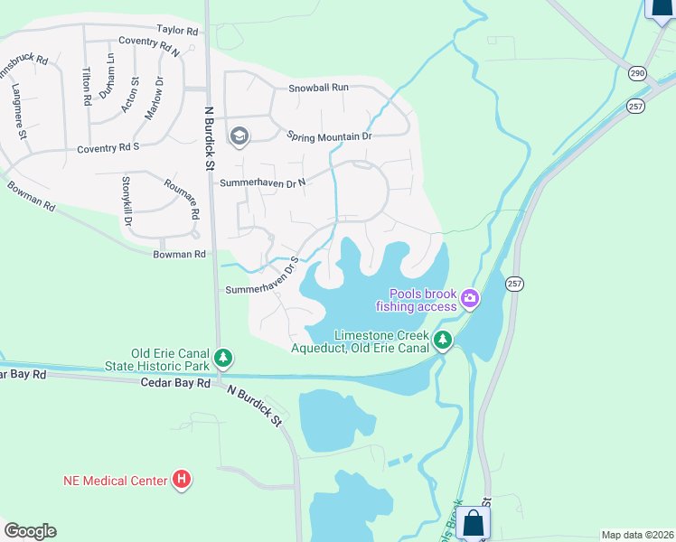 map of restaurants, bars, coffee shops, grocery stores, and more near 183 Summerhaven Dr S in East Syracuse