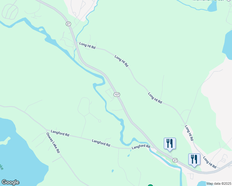 map of restaurants, bars, coffee shops, grocery stores, and more near 207 New Hampshire 27 in Raymond