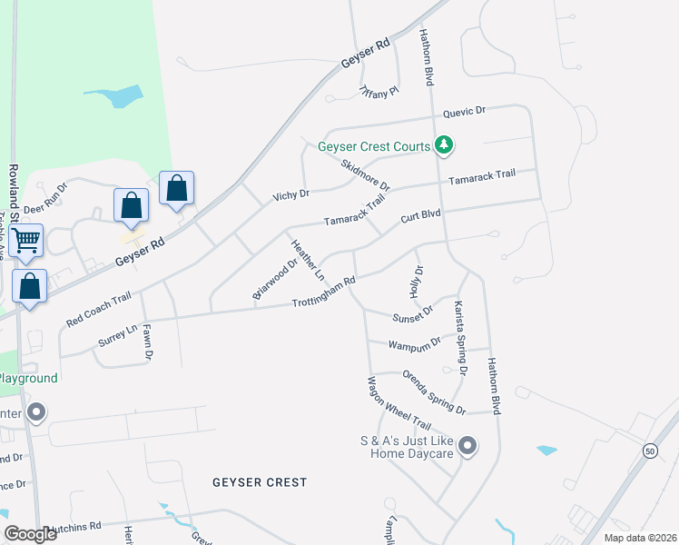 map of restaurants, bars, coffee shops, grocery stores, and more near 44 1/2 Trottingham Road in Saratoga Springs