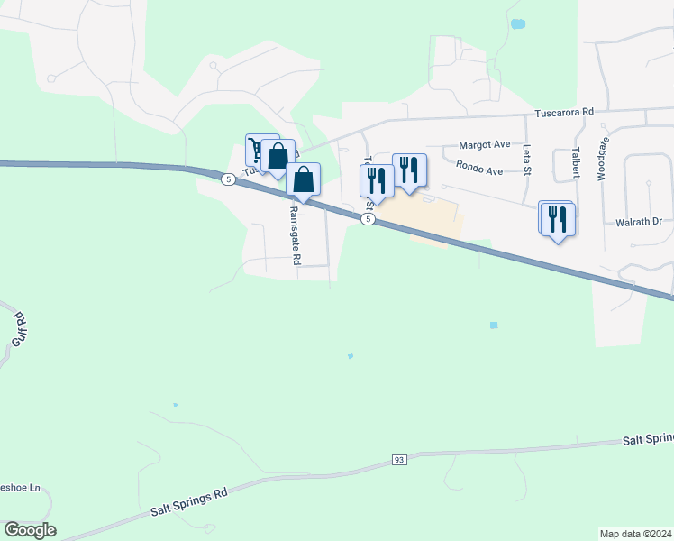 map of restaurants, bars, coffee shops, grocery stores, and more near 6706 Lonsdale Rd in Chittenango