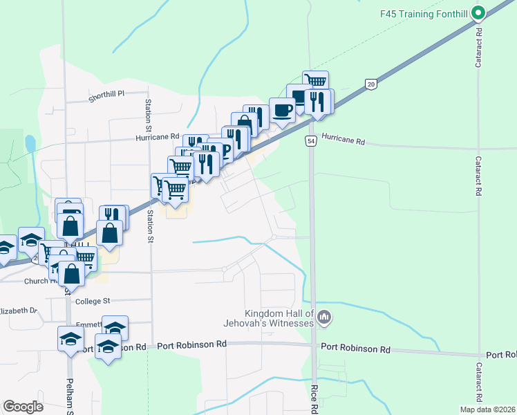 map of restaurants, bars, coffee shops, grocery stores, and more near 50 Wellspring Way in Pelham