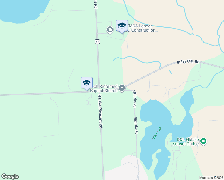 map of restaurants, bars, coffee shops, grocery stores, and more near 4561 Imlay City Road in Attica