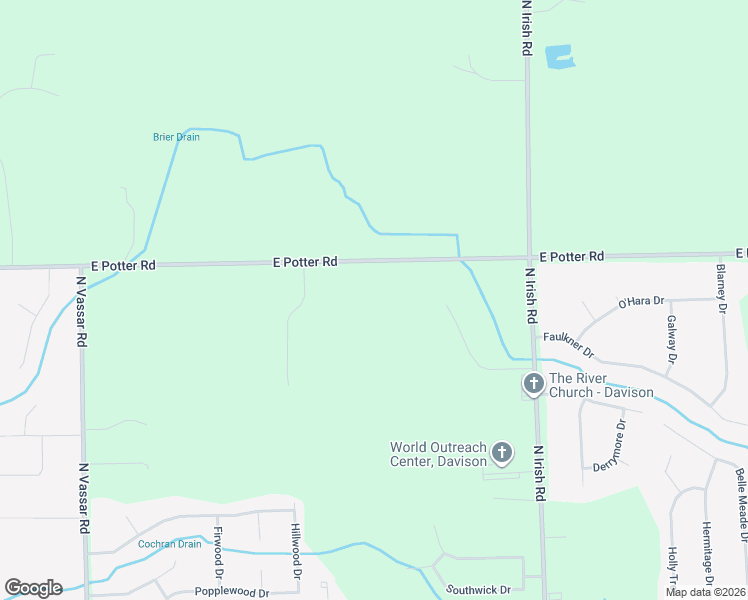 map of restaurants, bars, coffee shops, grocery stores, and more near 7334 East Potter Road in Davison