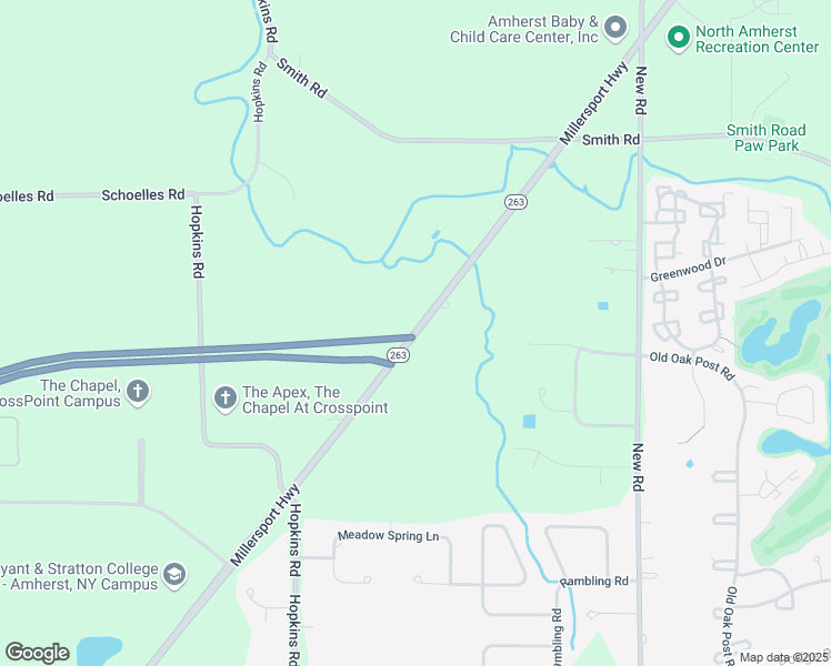 map of restaurants, bars, coffee shops, grocery stores, and more near 3300 Millersport Highway in Buffalo
