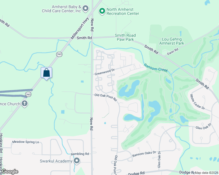 map of restaurants, bars, coffee shops, grocery stores, and more near 905 Charlesgate Circle in East Amherst