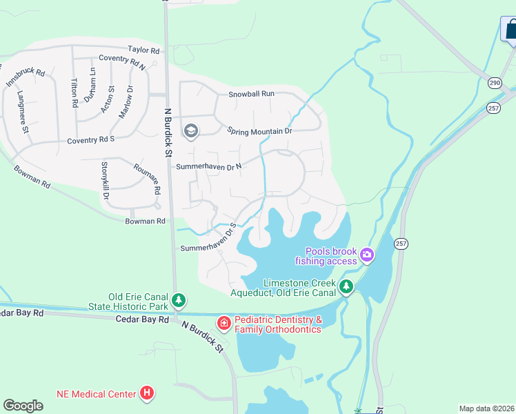 map of restaurants, bars, coffee shops, grocery stores, and more near 160 Summerhaven Drive North in East Syracuse